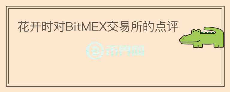 花開時對BitMEX交易所的點評